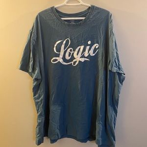George T-Shirt Logic Size 5XL Light Blue and White